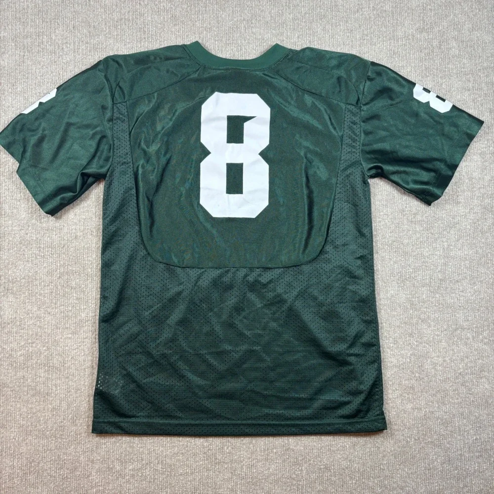 Nike Michigan State Spartans Green Football‎ Jersey #8 Youth Size Large EUC